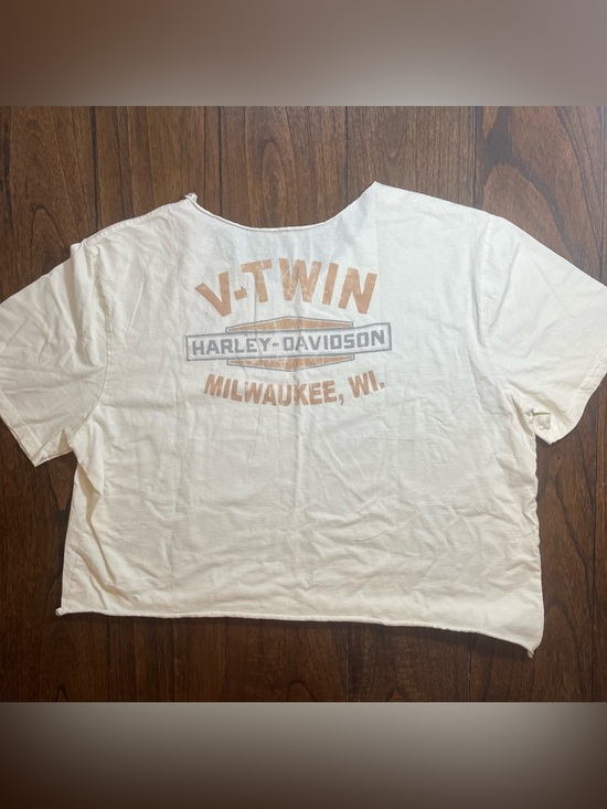 Harley-Davidson Tops - Harley Davidson Cropped Tee 2XL Boxy Y2K Biker Graphic